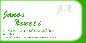janos nemeti business card